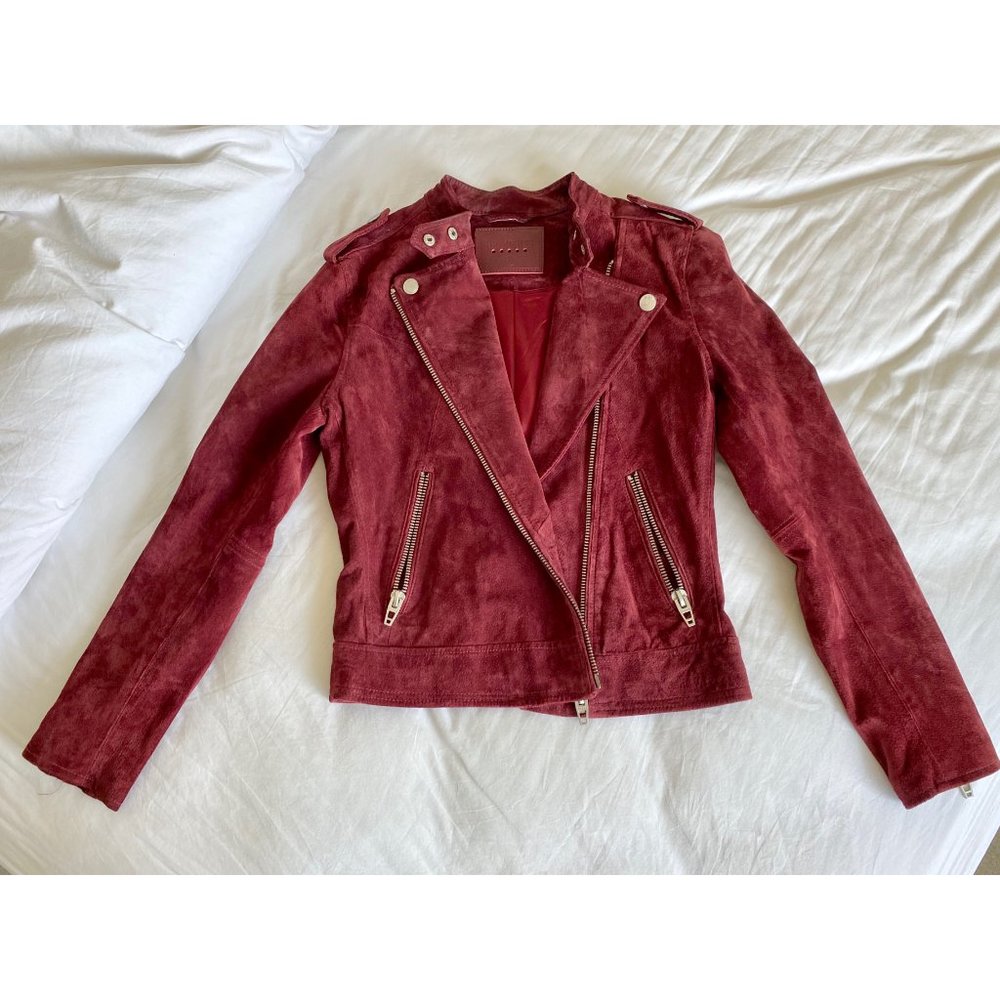 BlankNYC red suede leather jacket